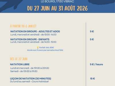 © programmation cours natation, aquagym