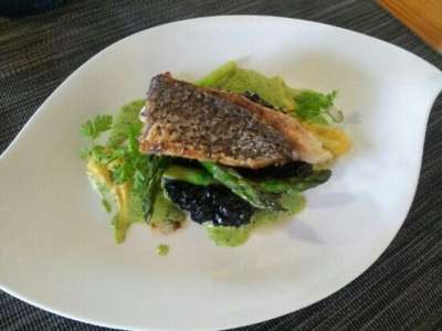 © poisson risotto à l'encre