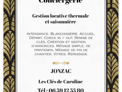 © affiche clés de Caroline Conciergerie