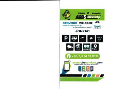© Panneau des services Aire municipale de camping-car de Jonzac_Jonzac