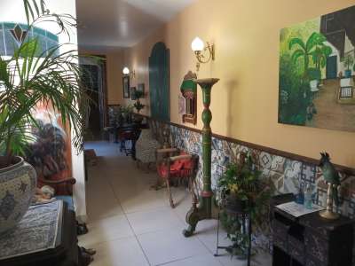© suite Byzance, décorée avec des vitraux de 1926, des dessins originaux, petits meubles de créateurs, grande salle d'eau avec une douche italienne en rond,,, piscine en marbre et schiste le patio entrée de la maison la suite Byzance patio fleuri au centre de la maison d'hôte, agrumes , plantes méditerranéennes et petite collection d' hortensias la piscine spa en pierre avec hydromassage, nage à contre courant et sauna les flamands roses les flamands roses avec vue sur le jardin et le patio Petit déjeuner à la grenade bleue Chambre d'hôtes détail de la salle d'eau de la suite hydromassage façade côté jardin baronne Grenadine inspiration 18ème à la Française chambre Baronne Grenadine le salon salle à manger des hôtes le jardin luxuriant de la grenade bleue les flamands roses automne au jardin détail d'une partie de la suite détail salle d'eau suite Byzance détail du jardin sur la rivière hôpital du 13 ème siècle date du 17ème siècle Eglise du 12ème siècle à 50 mètres de la grenade bleue