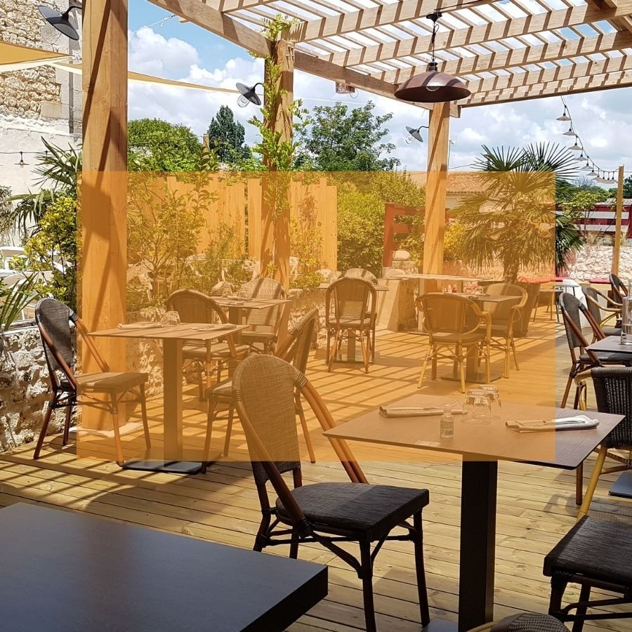 Menu des restaurants avec terrasse autour de Jonzac Haute-Saintonge