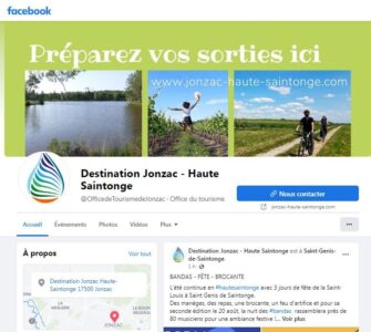 Page facebook de la Destination Jonzac Haute-Saintonge