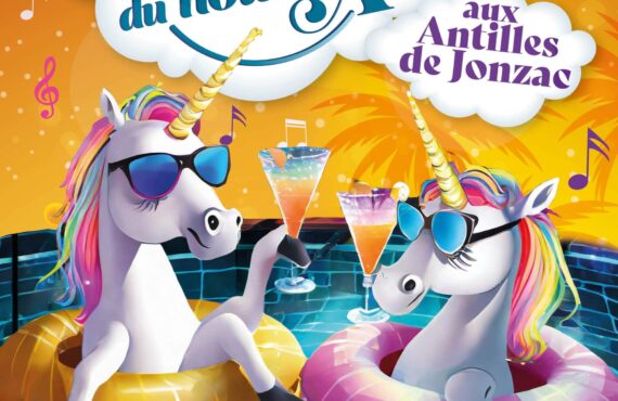 affiche nouvel an 2024 aux antilles de Jonzac