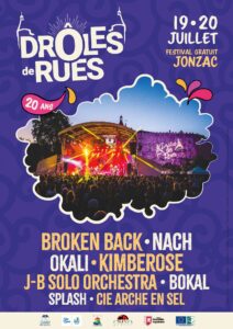 Affiche Drôles de rues Jonzac 2025