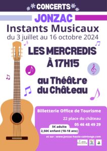 affiche des instants musicaux de Jonzac 2024