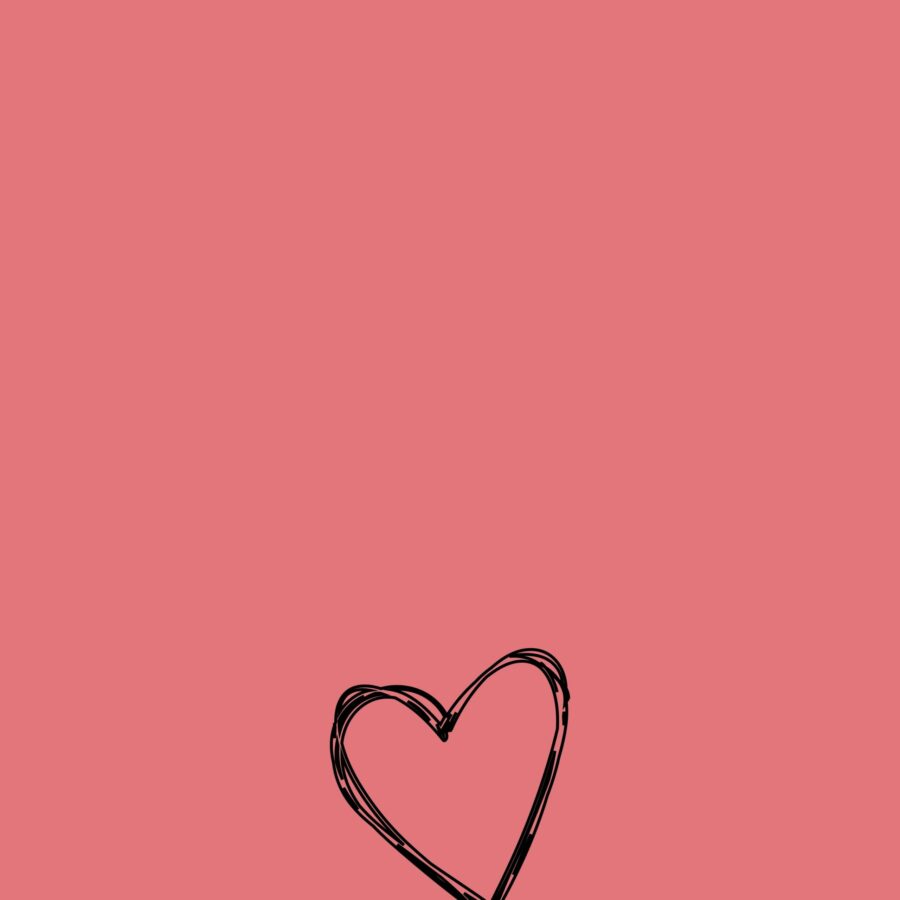 Vignette de menu fond rouge avec un coeur