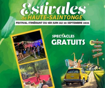 Visuel carré affiche des estivales de Haute Saintonge 2025