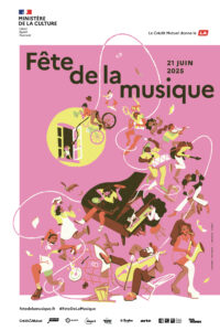 affiche fête de la musique 2025 à Jonzac haute saintonge