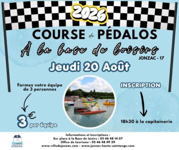 course de pédalo base de loisirs de jonzac 2026
