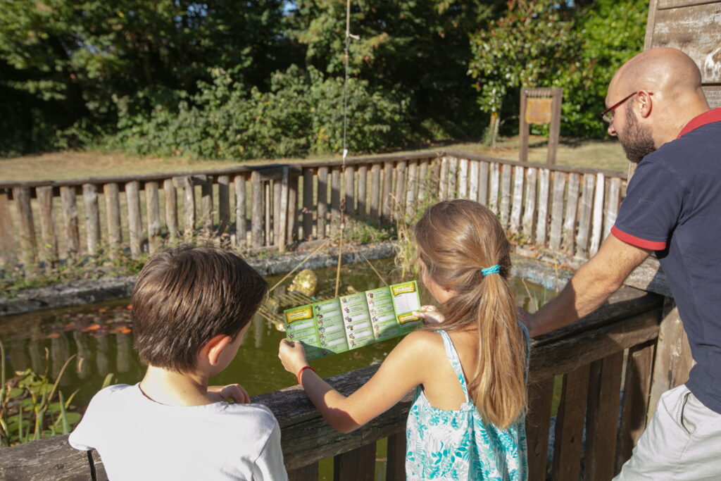 photo enfants devant les jeux du château des énigmes - 2025