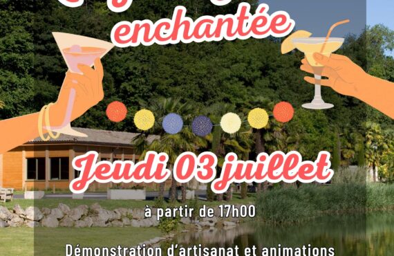 Affiche guinguette enchantée aux thermes de jonzac 2025