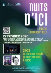 Affiche nuits d'ici 2026 Adonf et la machine à bulles