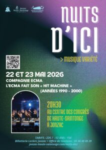 Affiche Nuits d'ici 2026 spectacle de l'Ecma fait son hit machine