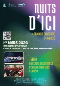 Affiche nuits d'ici 2026 Symphonia de Pons et choeur du lary