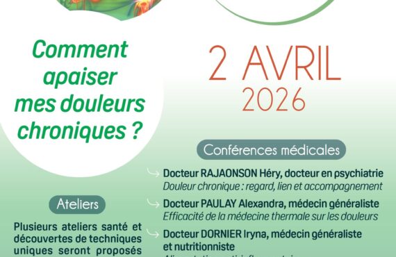 affiche programme journée douleur Avril 2026 Jonzac