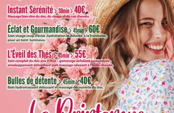 affiche soins du printemps 2026 aux antilles de Jonzac